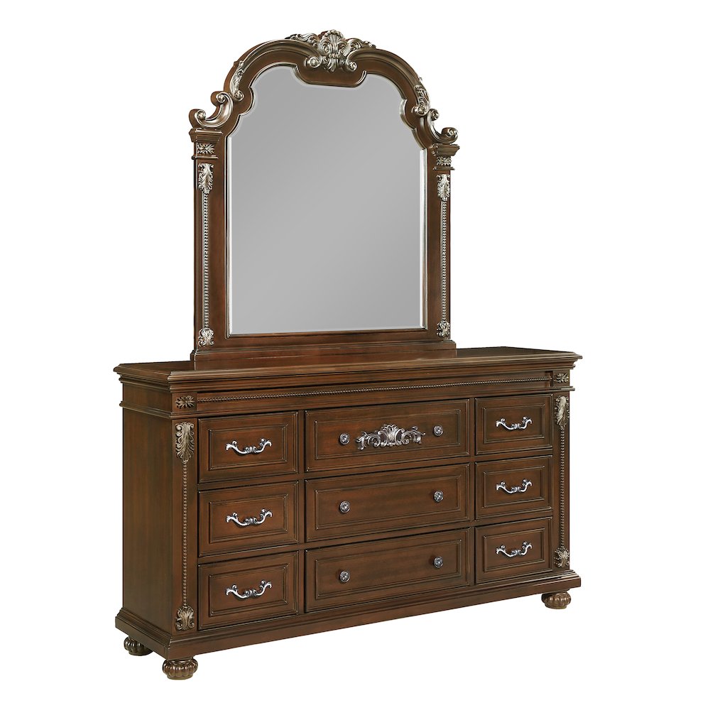 Isabella Cherry Brown 4-Piece Bedroom Set, King