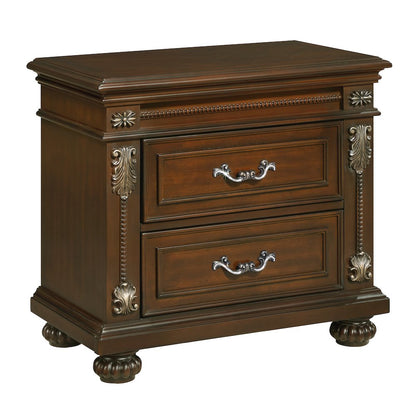 Isabella Cherry Brown 4-Piece Bedroom Set, Queen