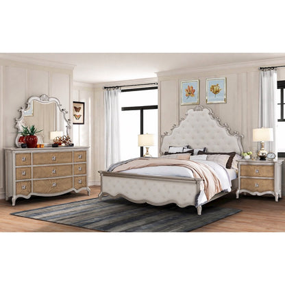 Paris Ivory Panel 4-Piece Bedroom Set, Queen