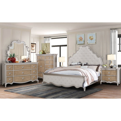 Paris Ivory Panel 5-Piece Bedroom Set, Queen