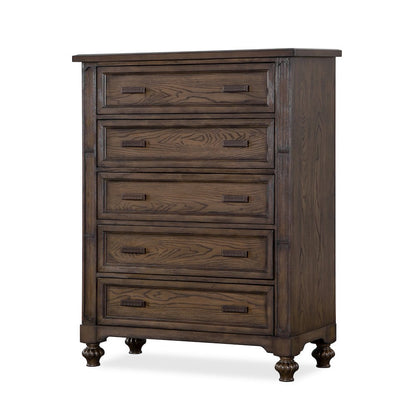 Marina Cherry Brown 5-Piece Bedroom Set, King