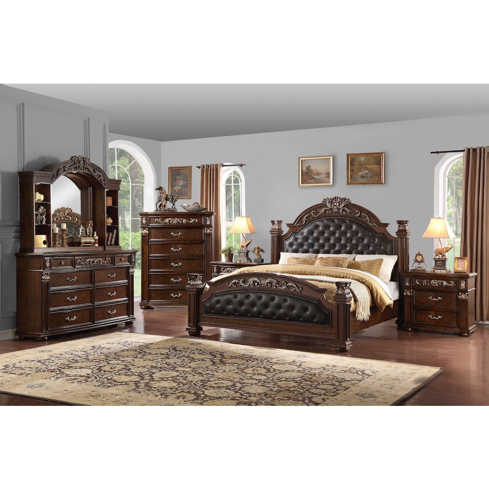 Aspen Classic Rich Cherry Bed, Queen