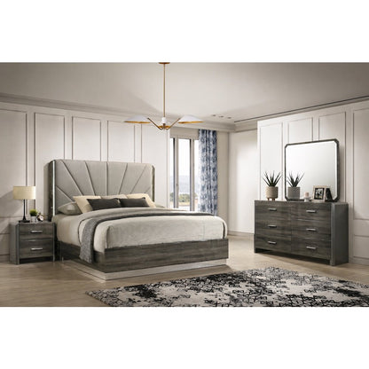 Venice Gray Platform 4-Piece Bedroom Set, Queen