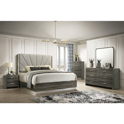 Venice Gray Platform 5-Piece Bedroom Set, Queen