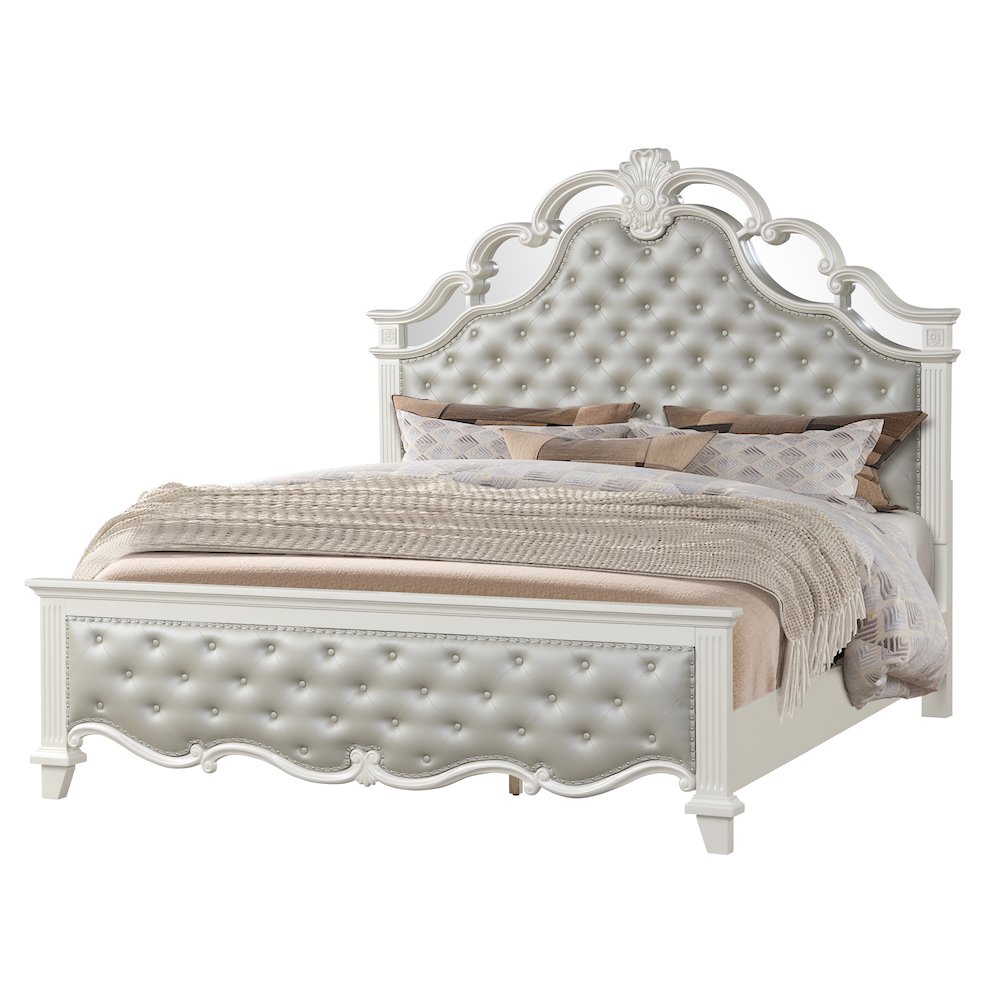 Sonia Pearl Tufted 4-Piece Bedroom Set, Queen