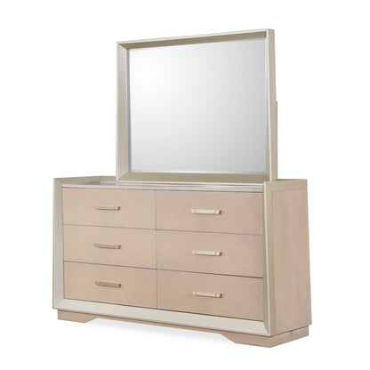 Milan Contemporary Champagne 5-Piece Bedroom Set, King