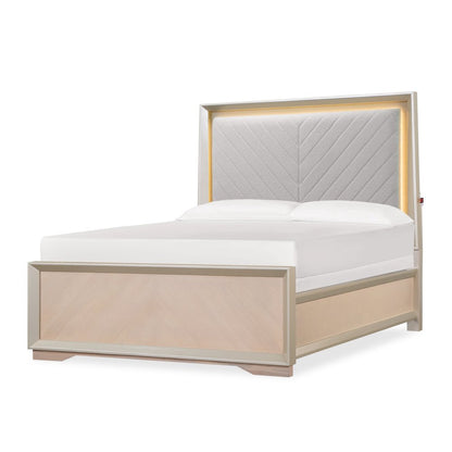Milan Contemporary Champagne 5-Piece Bedroom Set, King