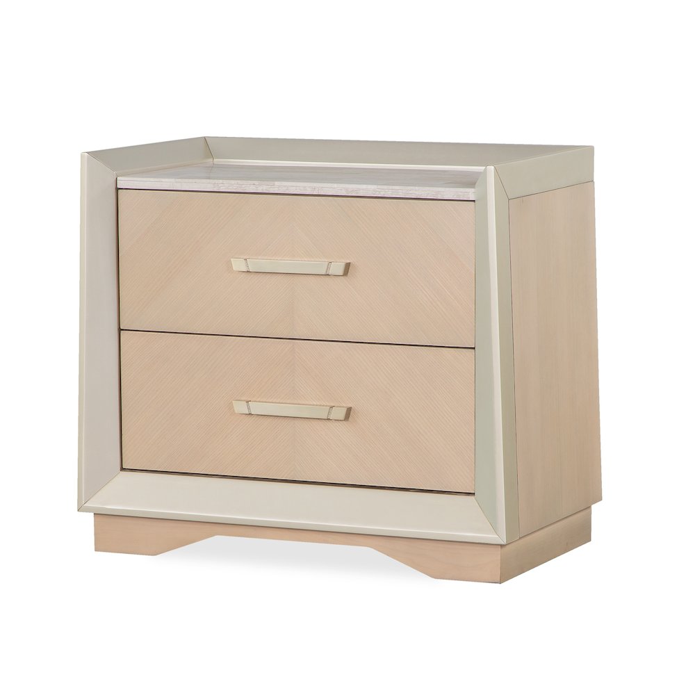 Milan Contemporary Champagne 5-Piece Bedroom Set, Queen