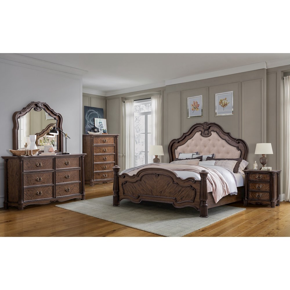 Nicole Ornate 5-Piece Bedroom Set, Queen