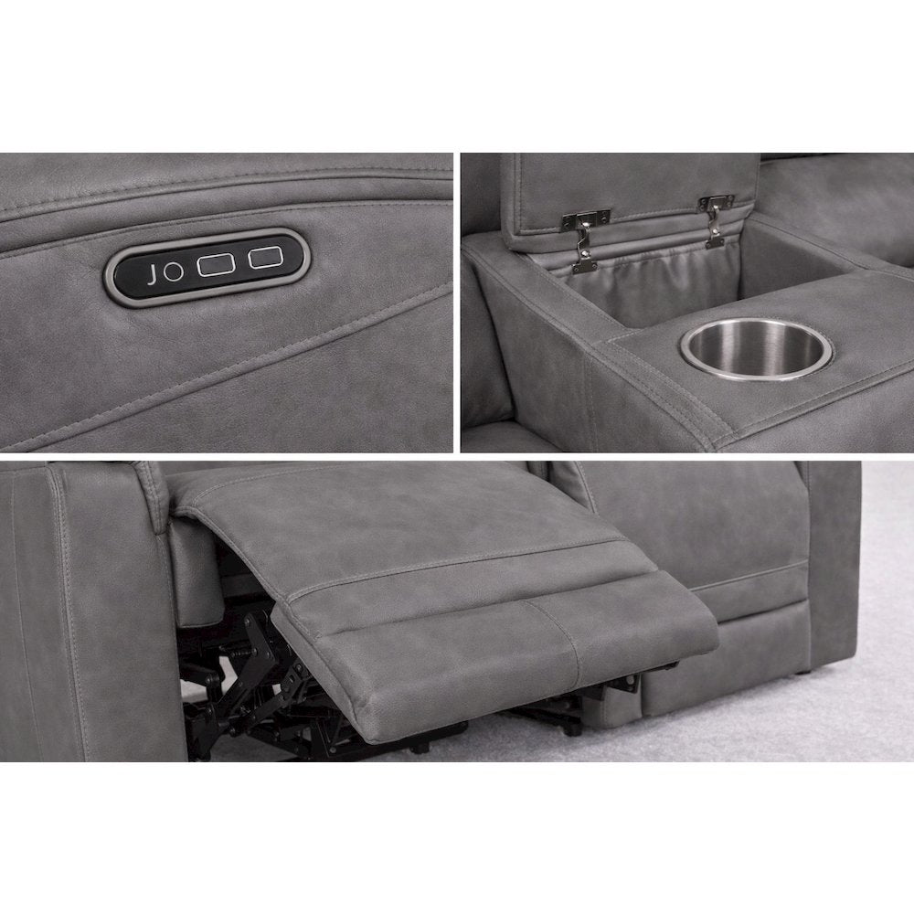 Palmer Top Grain Italian Leather 2-piece Living Room Set