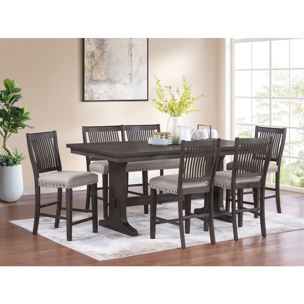 Parker Contemporary Wood Counter Height Dining Set