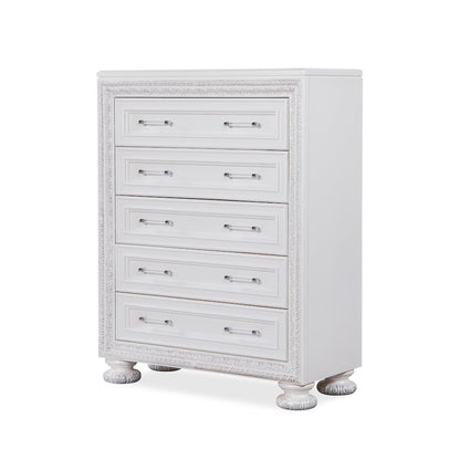Penta White/ Champagne 5-Piece Bedroom Set, King