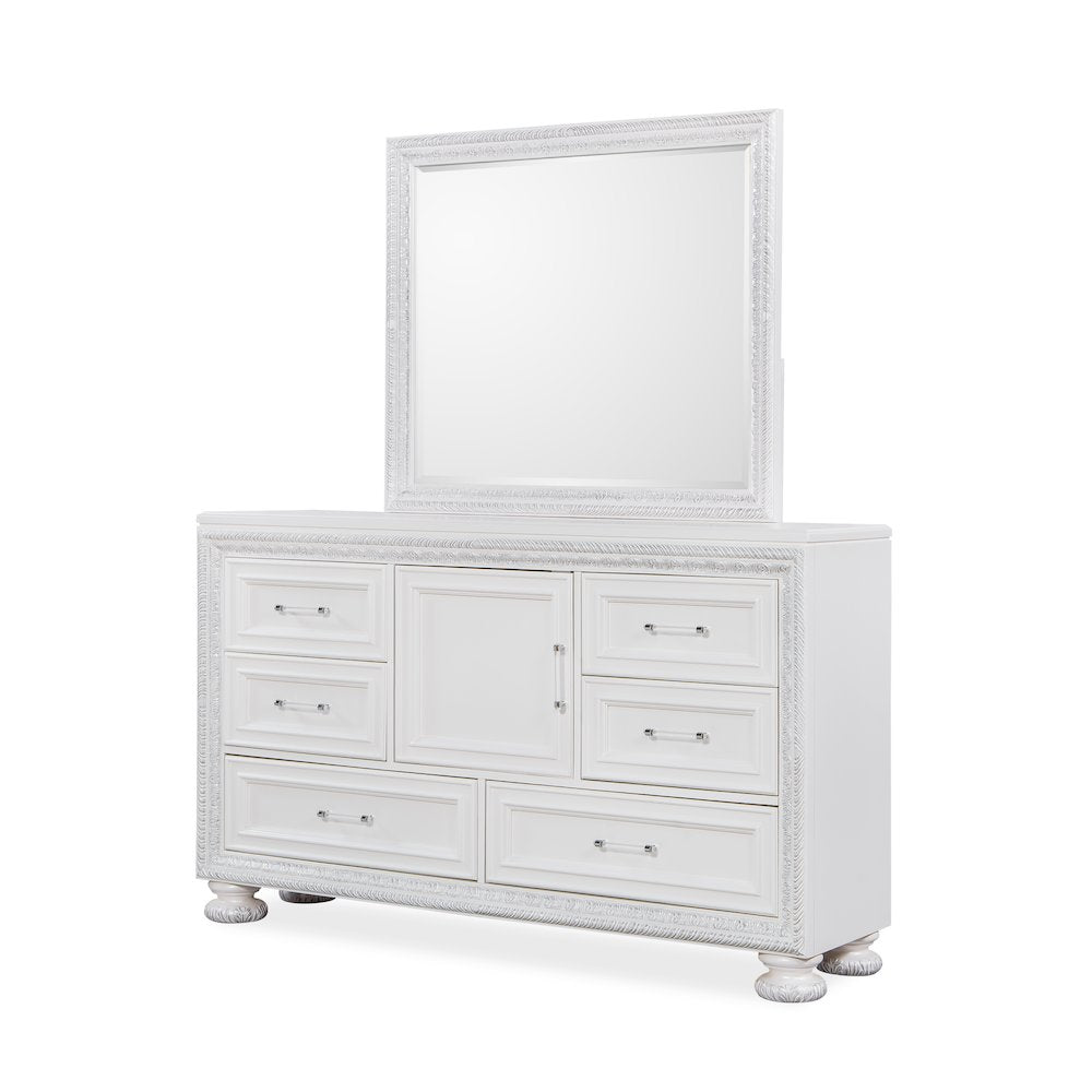 Penta White/ Champagne 5-Piece Bedroom Set, King