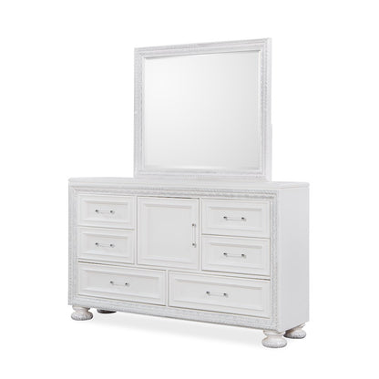 Penta White/ Champagne 5-Piece Bedroom Set, Queen