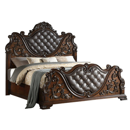 Santa Monica Cherry Brown 5-Piece Bedroom Set, Queen