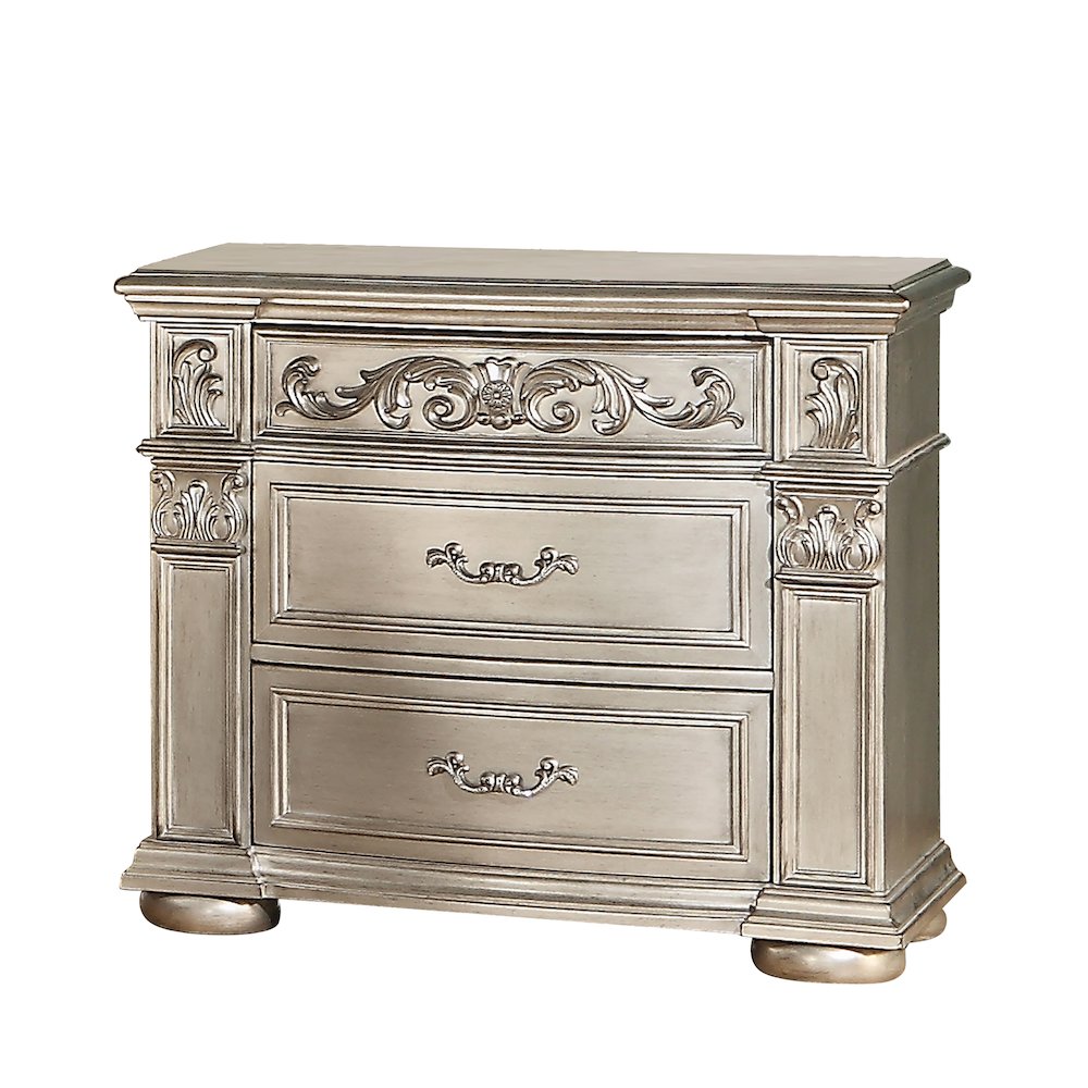 Platinum Silver 5-Piece Bedroom Set, King