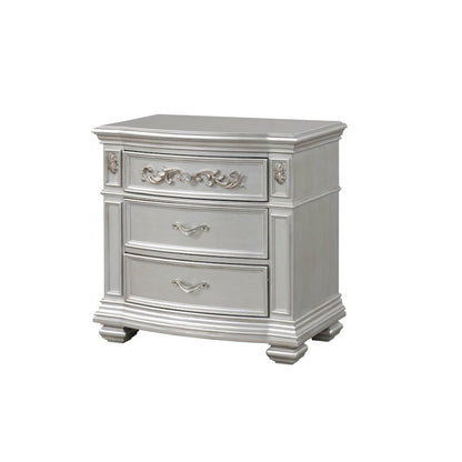 Valentina Silver 5-Piece Bedroom Set with LED Lighting, King