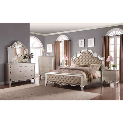 Sonia Beige Tufted 5-Piece Bedroom Set, King