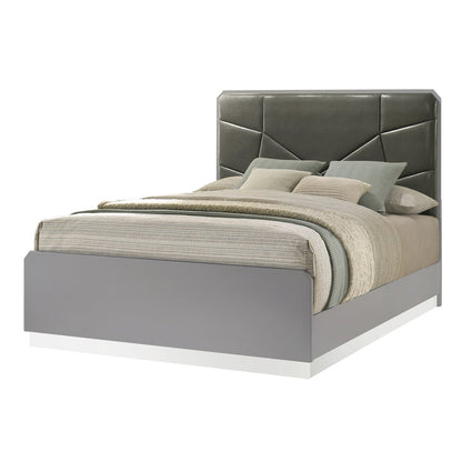 Naples Stone Gray Platform 5-Piece Bedroom Set, Queen