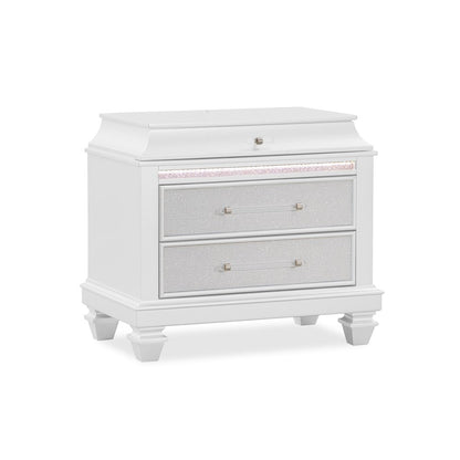 Sabrina White 4-Piece Bedroom Set with LED Lighting, Queen