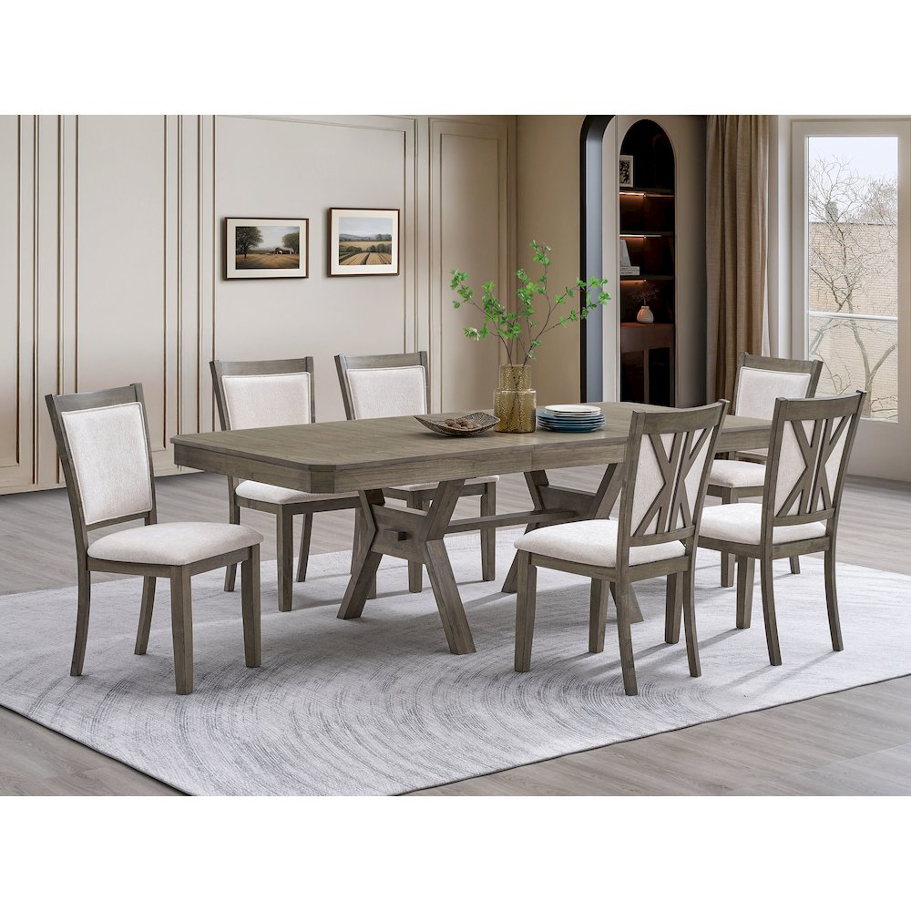 Zara Walnut 7-piece Dining Set
