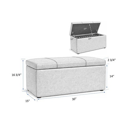 Prytania Storage Bench PU Black