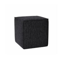 Pontchartrain Pouf Ottoman Chenille Black