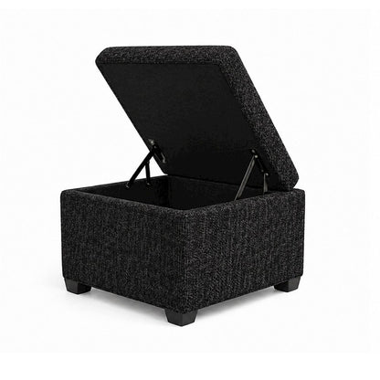Jackson Square Storage Ottoman Matisse Black