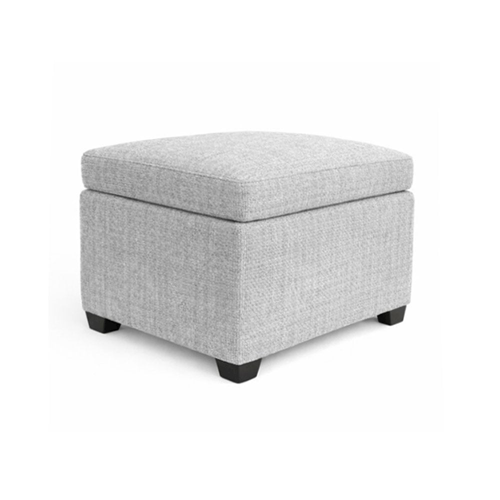 Jackson Square Storage Ottoman Matisse Silver