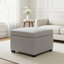 Jackson Square Storage Ottoman Matisse Silver
