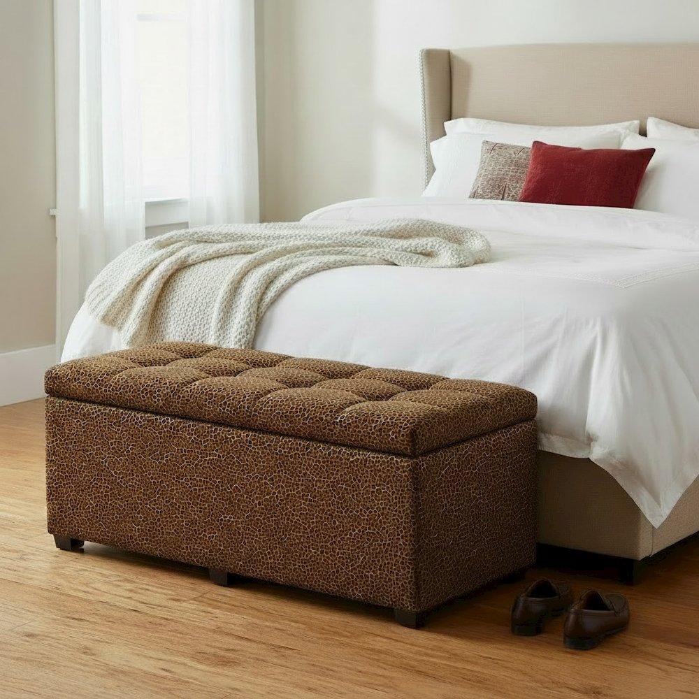 Esplanade Bed Bench Velvet Leopard