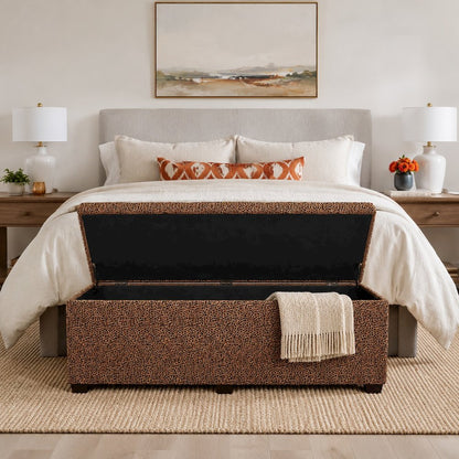 Esplanade Bed Bench Velvet Leopard