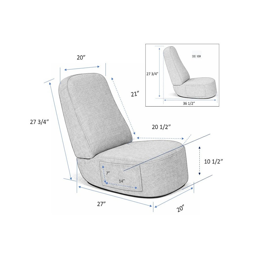 Roommate Rocker Linen Sapphire