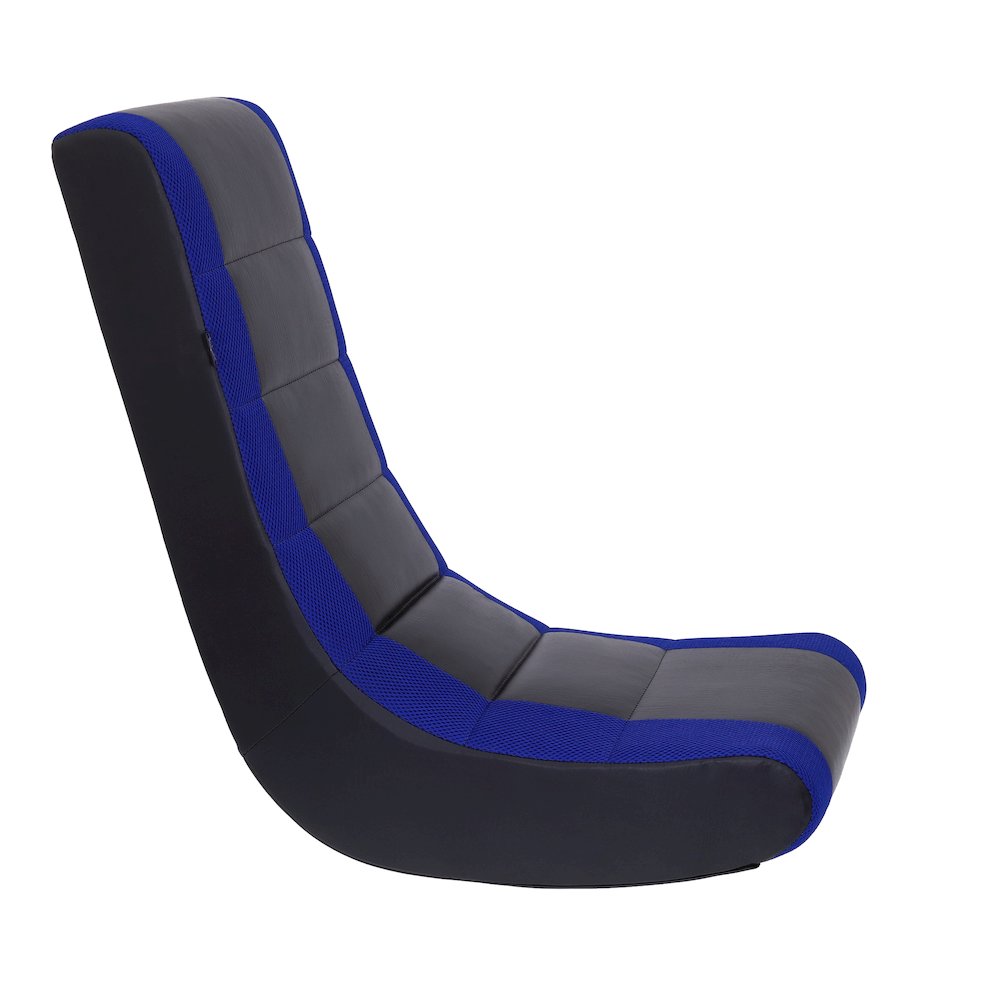 Classic Video Rocker Floor Gaming Chair, for Kids and Teens, Black/Blue