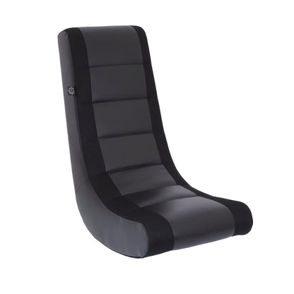 Classic Video Rocker Floor Gaming Chair, for Kids and Teens, Black/Black