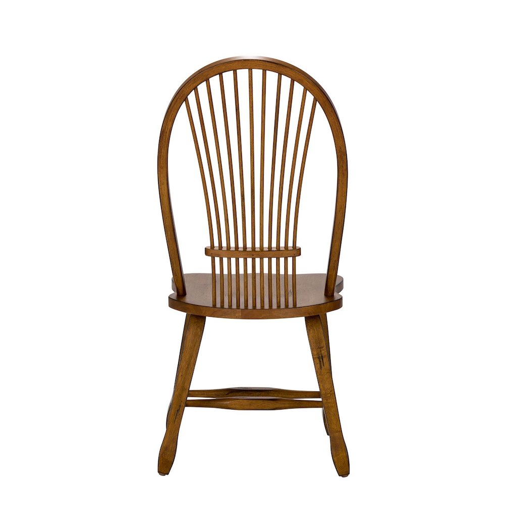 Treasures Sheaf Back Side Chair - Oak-Set of 2 in Rustic Oak