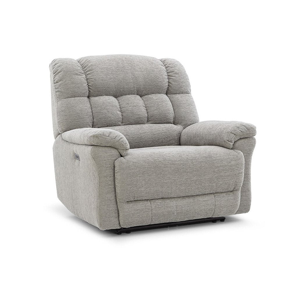 Oversized Recliner Chair for Big and Tall Adults – Power Zero Gravity Recliner with Wide Seat,  Heavy-Duty Big Man, Supports Up to 450 lbs, Gray