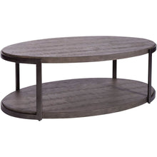 Modern View Oval Cocktail Table in Gauntlet Gray