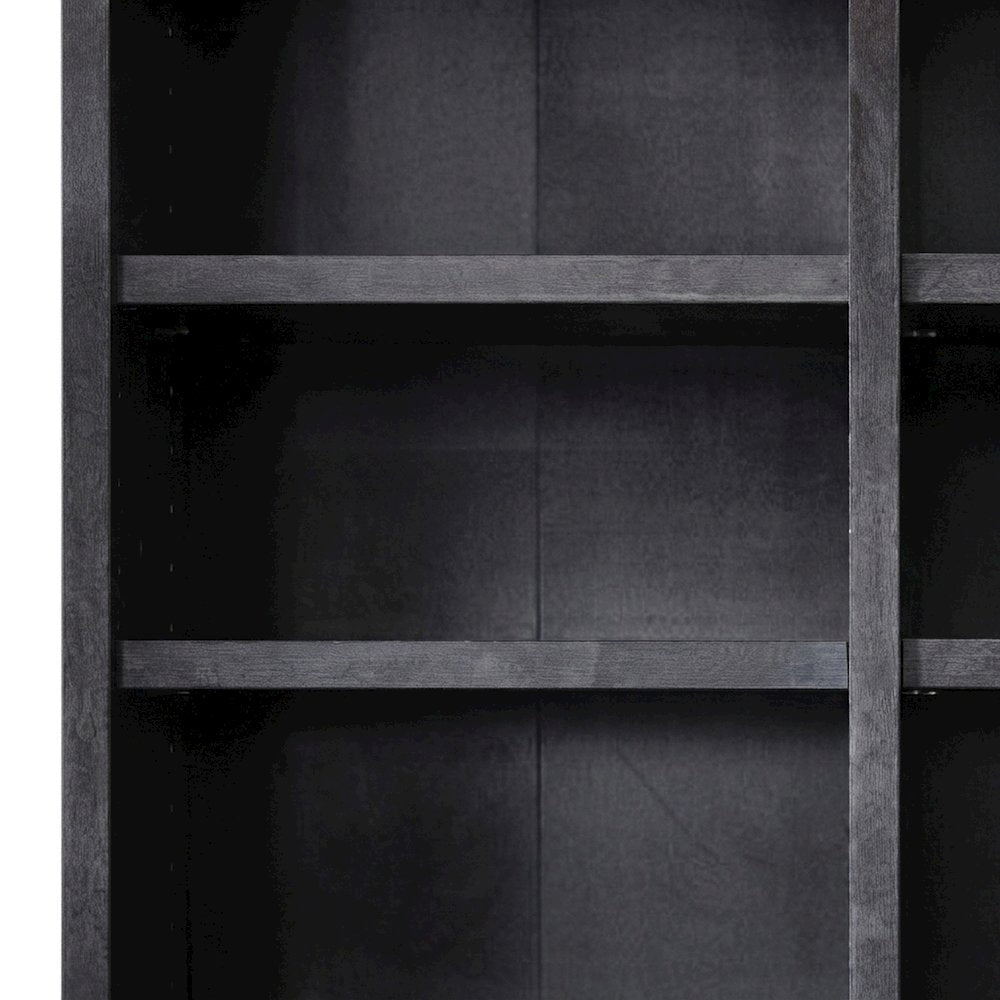Espresso Wall Storage Unit with Adjustable Shelves and Sturdy Design