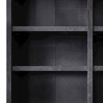 Espresso Wall Storage Unit with Adjustable Shelves and Sturdy Design