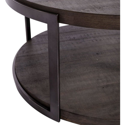 Modern View Round Cocktail Table in Gauntlet Gray