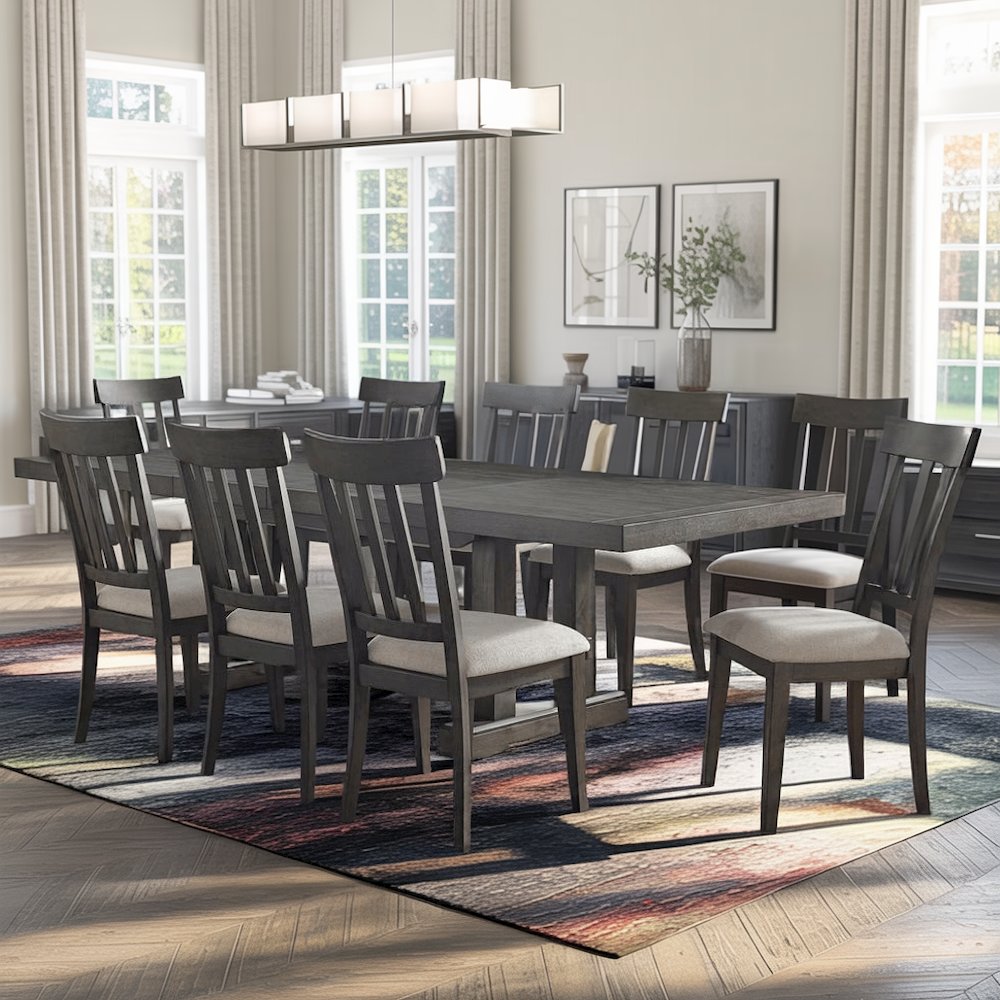 Dusky Ceda Finished Seater Dining Table Set with 8 Chairs for Dining Room