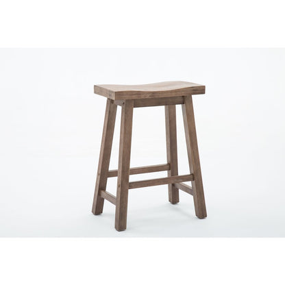 24" Sonoma Wire-brush Saddle Stool