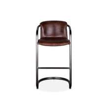 Chiavari Leather Bar Chair Geisha Brown
