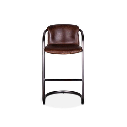 Chiavari Leather Bar Chair Geisha Brown