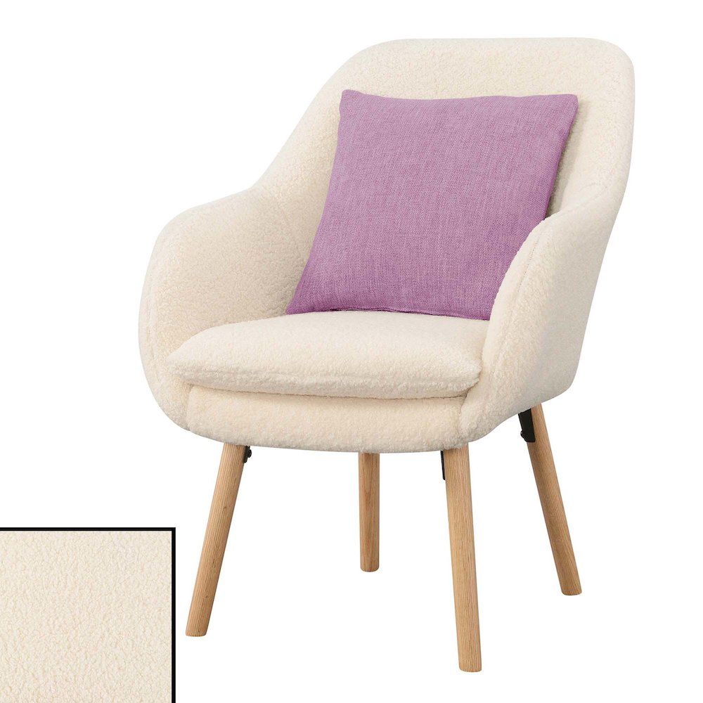 Take a Seat Charlotte Sherpa Accent Chair, Sherpa Crème