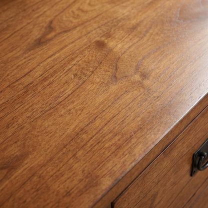 Solid Mindi Platform Bed in Mission Style with Oil-Rubbed Bronze Hardware