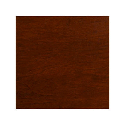 Mahogany Finish Upholstered Dining Chairs Set of 2 with Linen Fabric Cushions