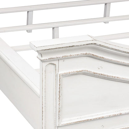 Magnolia Manor California King Upholstered Bed - Antique White & Weathered Bark