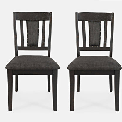 American Rustics Upholstered Slatback Dining Chair with Nailhead Trim (Set of 2)